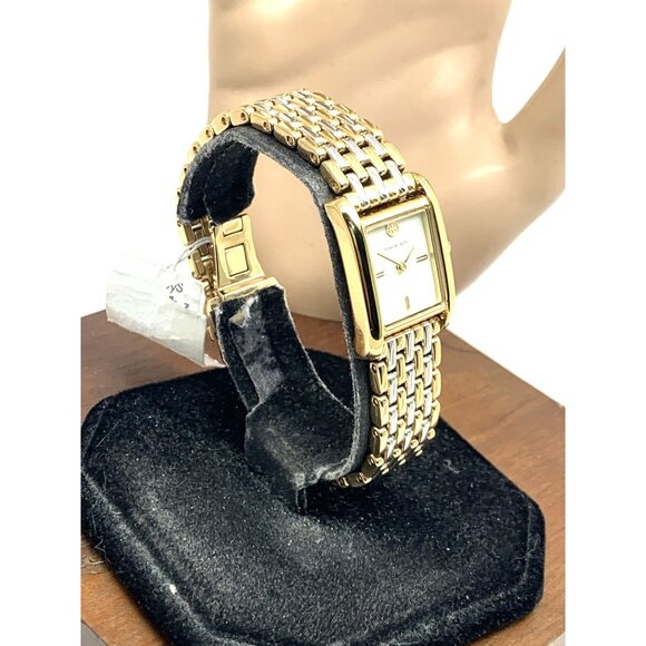 Tory Burch Women's Watch TBW1066 Quartz Two Tone Stainless Steel Tank 19mm - Picture 14 of 14